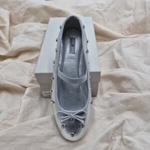 NEW Bandolino Prity Mary Jane ballet flats in silver SIZE 6.5